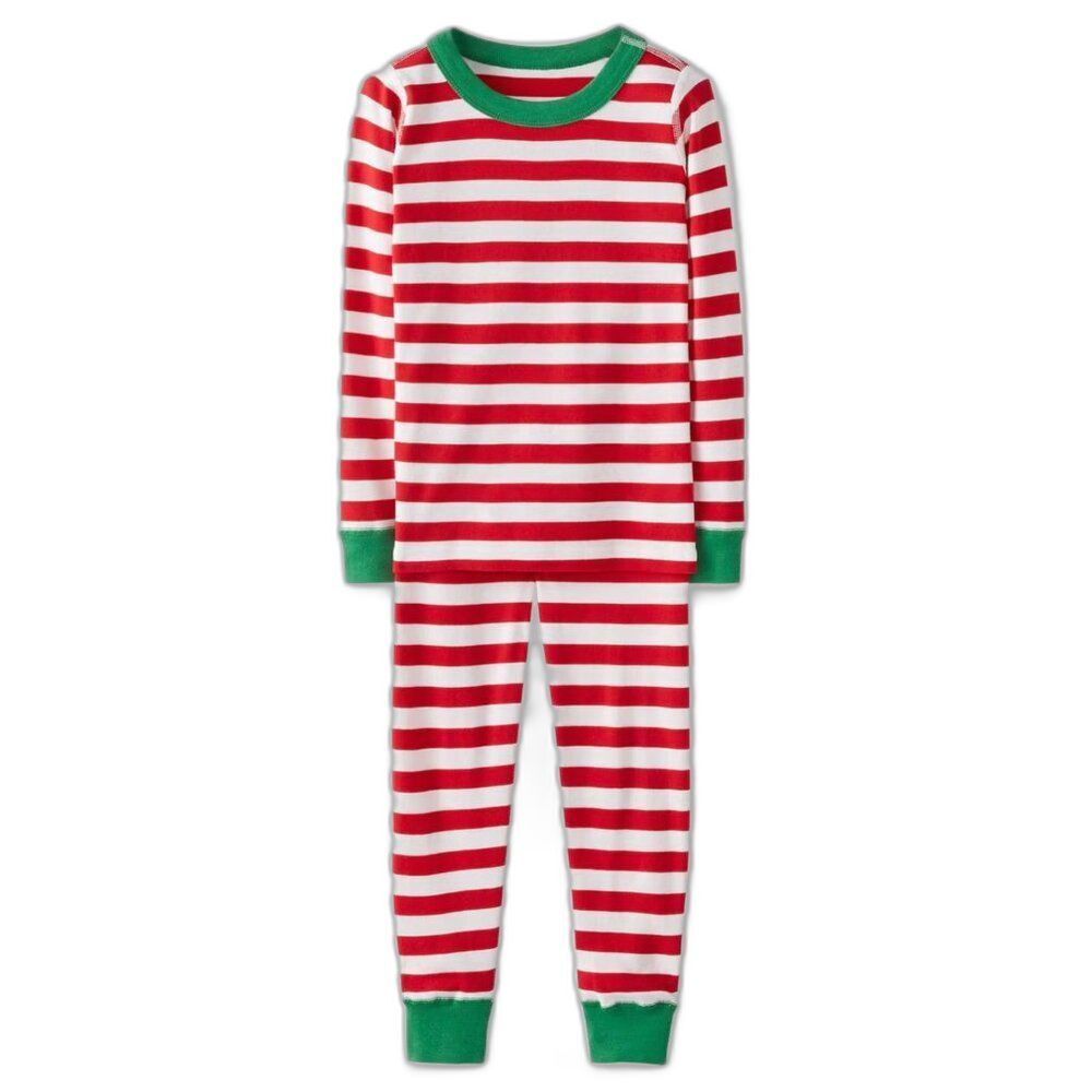 Hanna Andersson Kids Striped Long John Pajama Set US 10, 140 cm